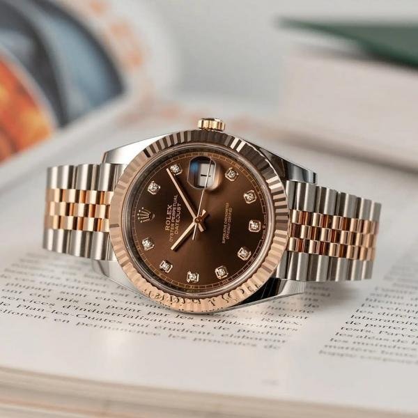 ROLEX DATEJUST [BROWN / ROSE GOLD / SILVER] 0110025